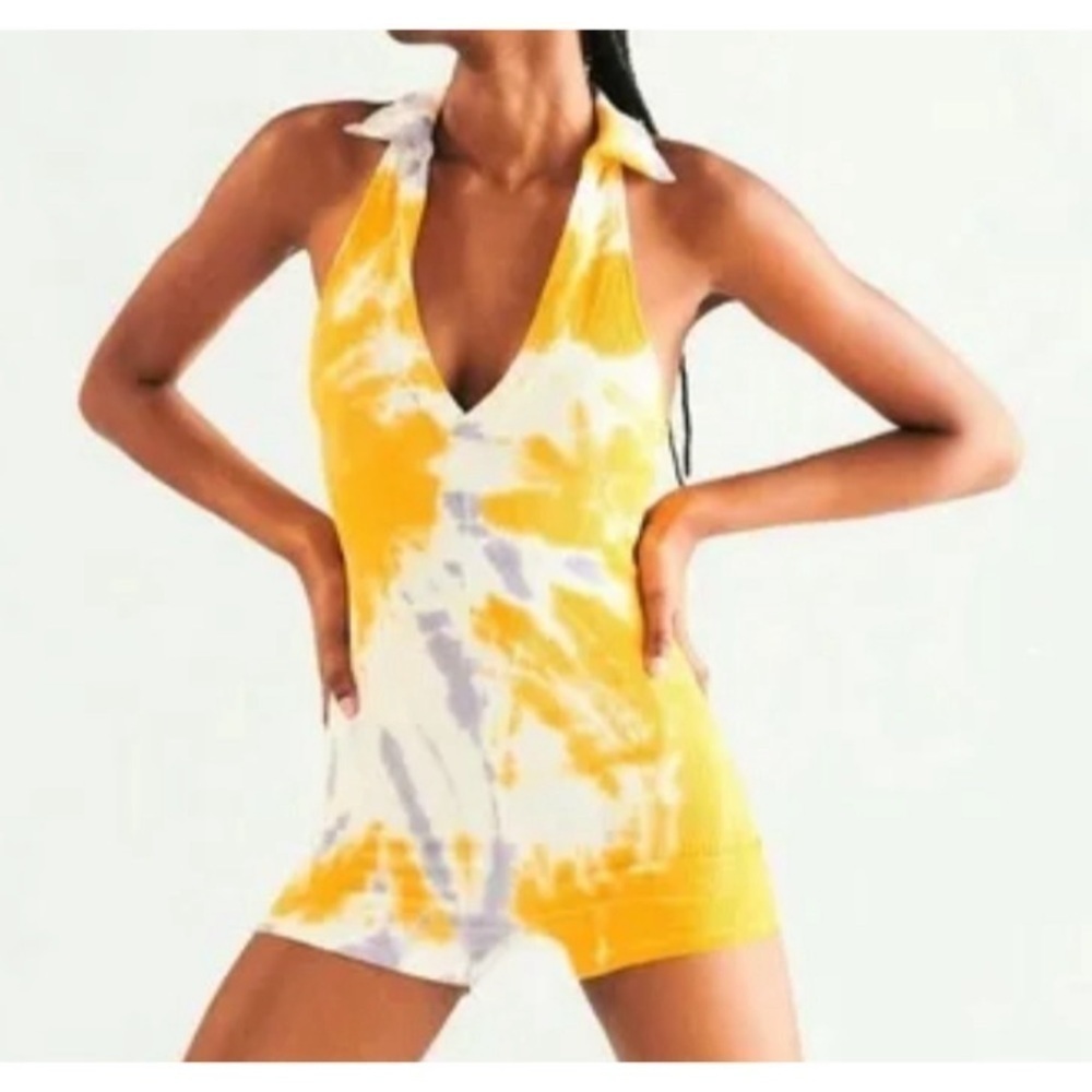 NEW ZARA Tie-Dye Ribbed Romper